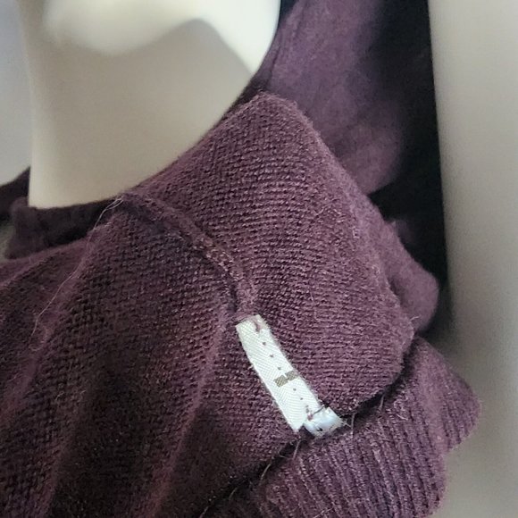 ANN TAYLOR LOFT Solid Purple Silver Trim Open Front Cardigan Womens Size XL - Picture 6 of 6